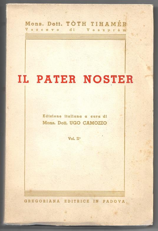 Il Pater Noster Vol. II - copertina