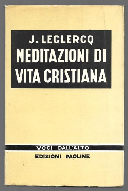 Meditazioni di vita cristiana - copertina