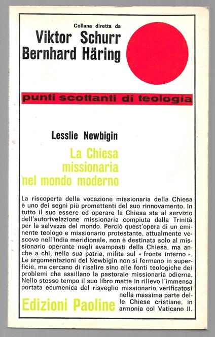 La chiesa missionaria nel mondo - Lesslie Newbigin - copertina
