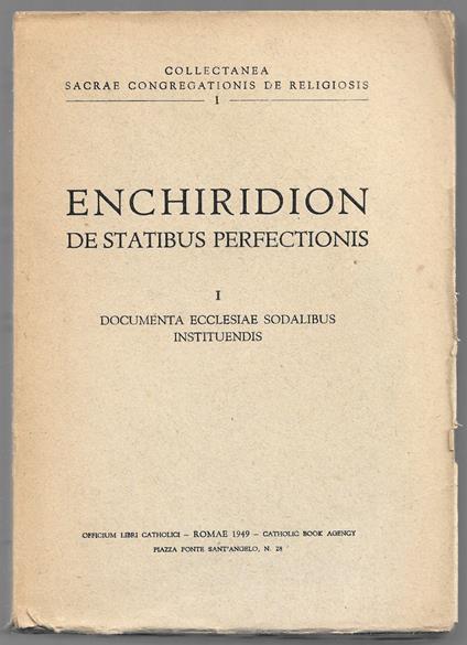 Enchiridion de statibus perfectionis 1 - copertina