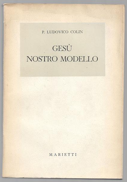 Gesù nostro modello - copertina