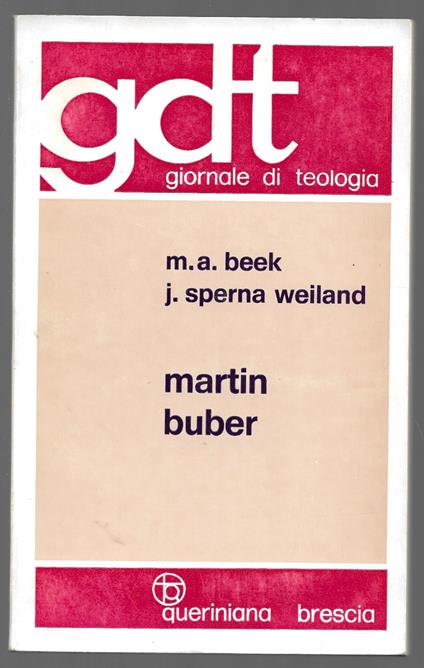 Martin Buber - copertina