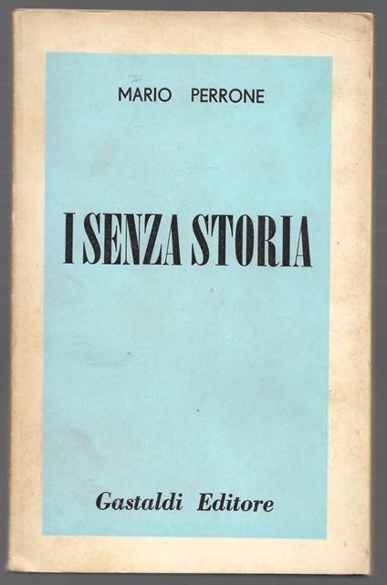 I senza storia - Mario Perrone - copertina