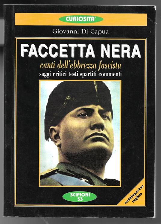 Faccetta nera - Canti dell'ebbrezza fascista - Giovanni Di Capua - copertina