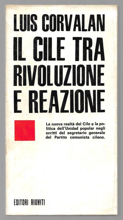 Il Cile tra rivoluzione e reazione - copertina