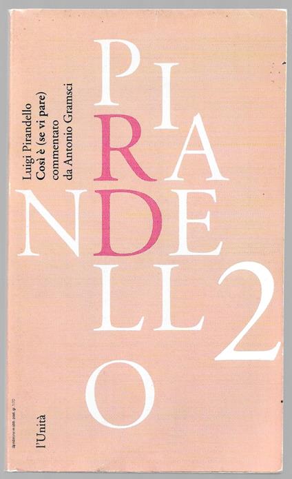 Così è (se vi pare) - Luigi Pirandello - copertina