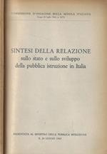 Sintesi della relazione sullo stato e sullo sviluppo della pubblica istruzione in Italia