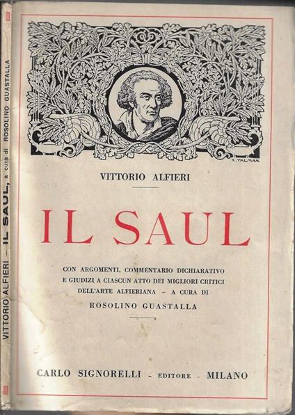 Il Saul - Vittorio Alfieri - copertina