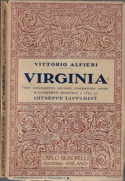 Virginia - Vittorio Alfieri - copertina