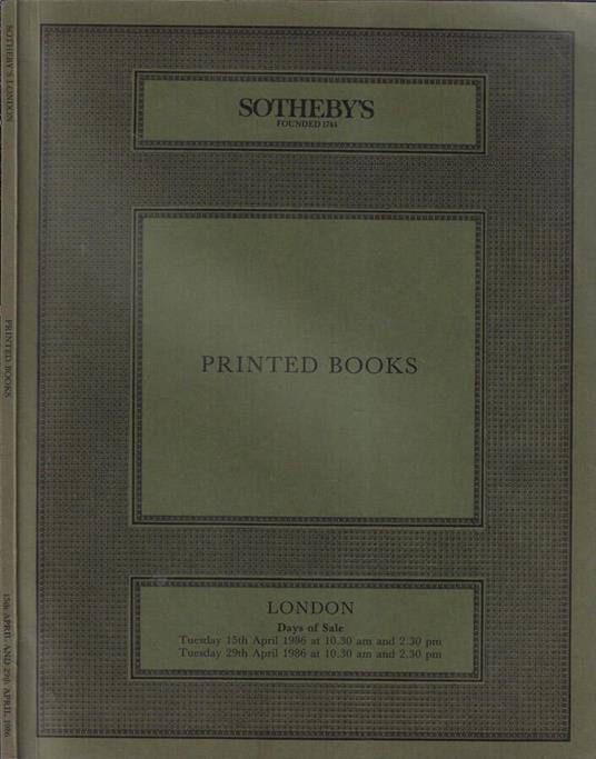 Printed books - copertina