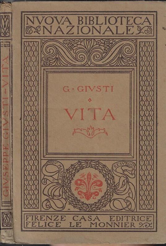Vita - Giuseppe Giusti - copertina