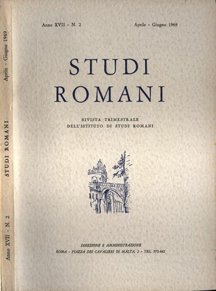 Studi romani Anno XVII n. 2 - copertina
