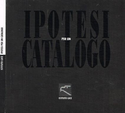 Ipotesi per un catalogo - copertina