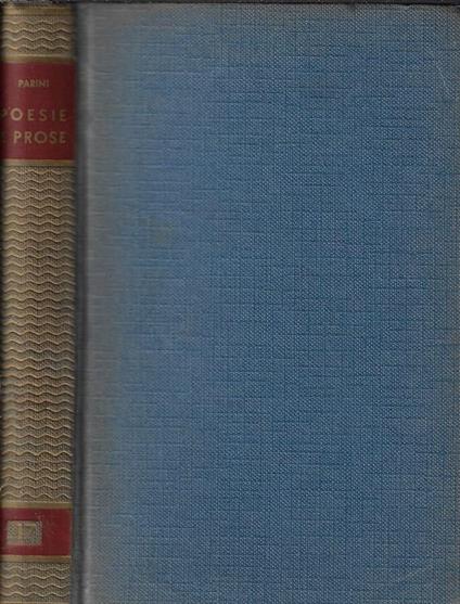 Poesie e prose - Giuseppe Parini - copertina