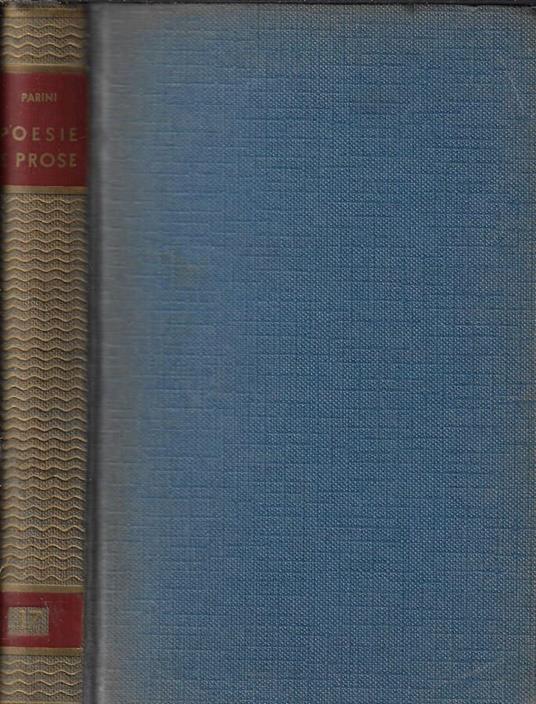 Poesie e prose - Giuseppe Parini - copertina