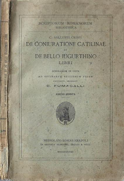 De Coniuratione Catilinae et De Bello Iugurthino - C. Crispo Sallustio - copertina