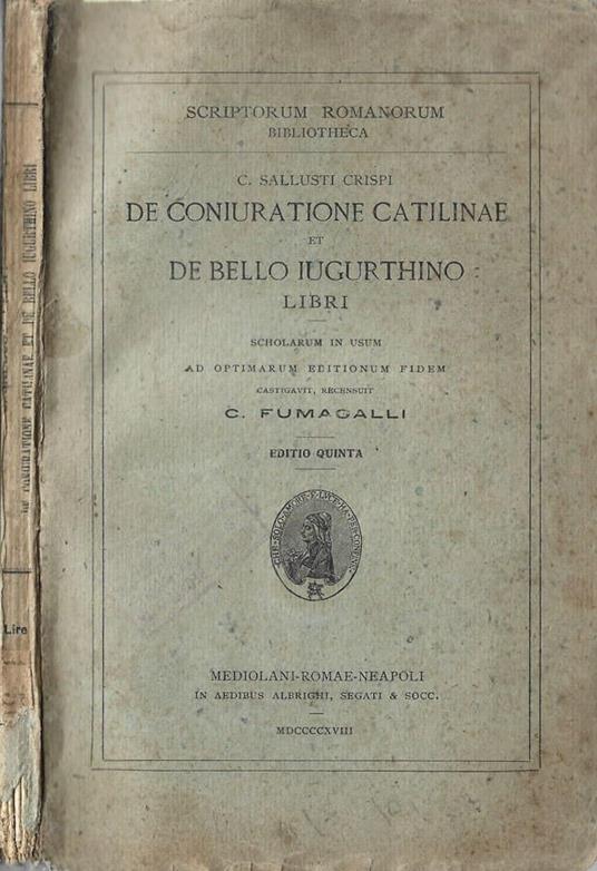 De Coniuratione Catilinae et De Bello Iugurthino - C. Crispo Sallustio - copertina