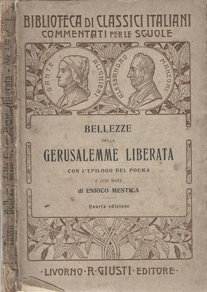 Bellezze della Gerusalemme liberata - Tasso - copertina