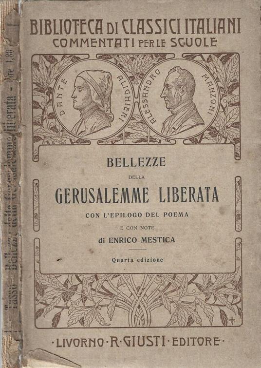 Bellezze della Gerusalemme liberata - Tasso - copertina