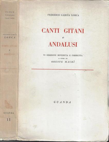 Canti gitani e andalusi - Federico García Lorca - copertina