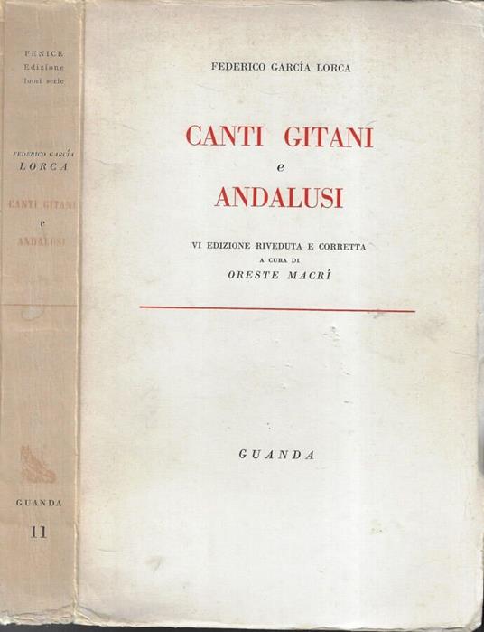 Canti gitani e andalusi - Federico García Lorca - copertina