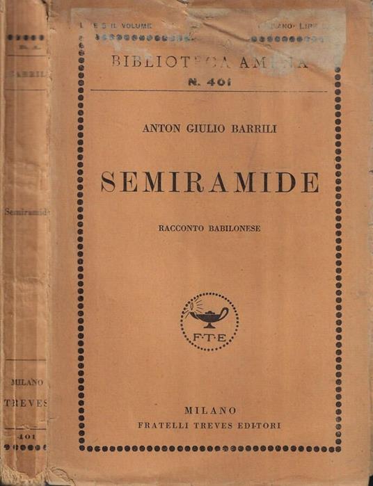 Semiramide - Anton Giulio Barrili - copertina