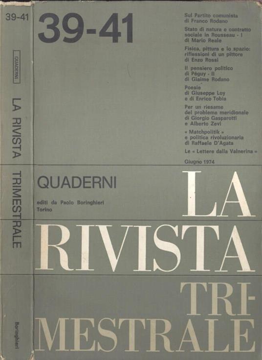 La Rivista Trimestrale n. 39 - 41 - copertina