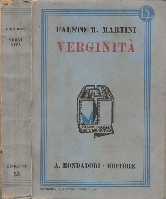 Verginità - Fausto M. Martini - copertina