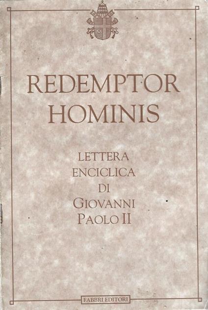 Redemptor hominis - copertina