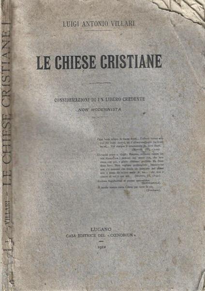 Le Chiese Cristiane - copertina