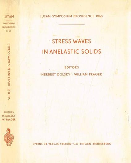 Stress waves in anelastic solids - copertina