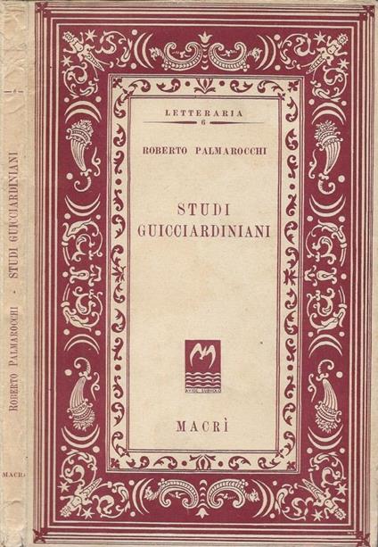 Studi guicciardiniani - Roberto Palmarocchi - copertina