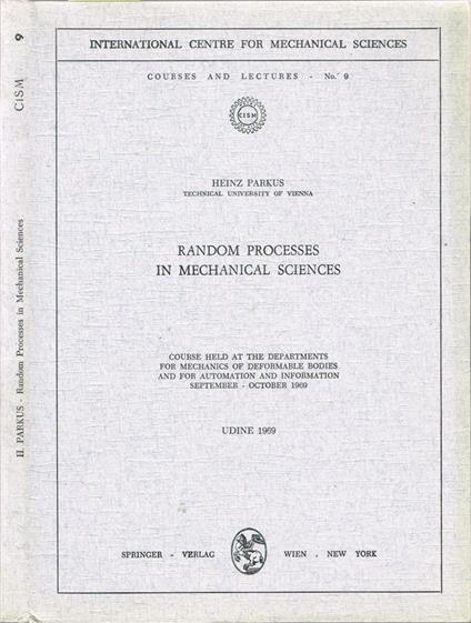 Random processes in mechanical sciences - copertina