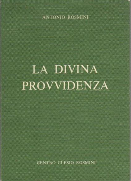 La divina Provvidenza: dalla Teodicea - Antonio Rosmini - copertina