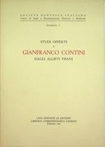 Studi offerti a Gianfranco Contini dagli allievi pisani