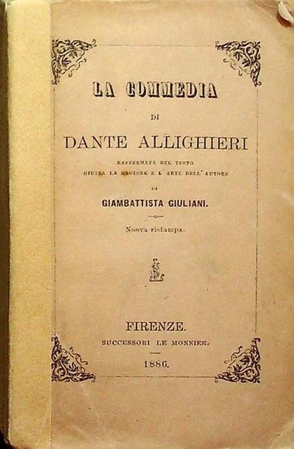 La Commedia - Dante Alighieri - copertina