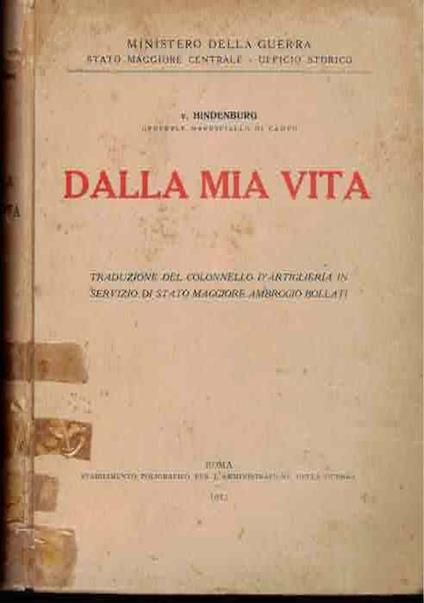Dalla mia vita - copertina