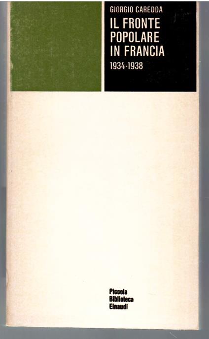 Il Fronte Popolare in Francia 1934-1938 - Giorgio Caredda - copertina