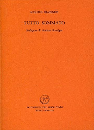 Tutto Sommato - Augusto Frassineti - copertina