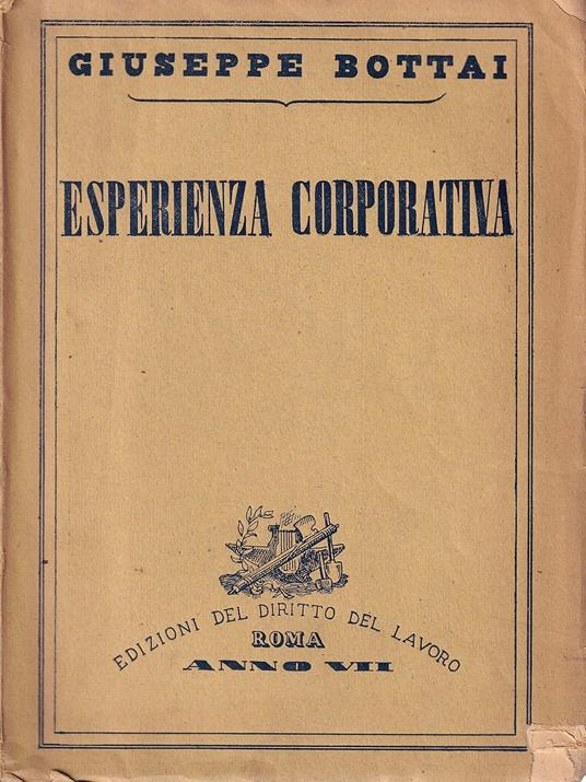Esperienza corporativa - Giuseppe Bottai - copertina