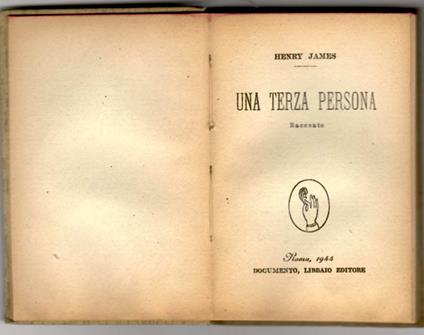 Una Terza Persona - Henry James - copertina