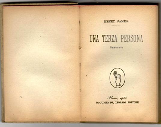 Una Terza Persona - Henry James - copertina