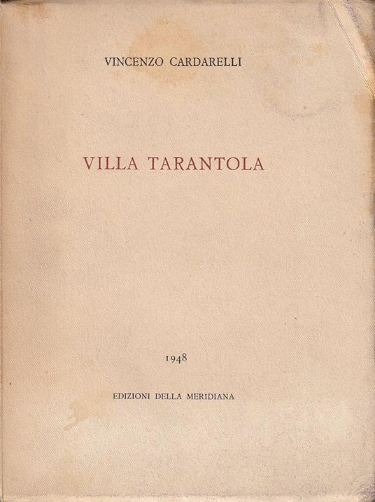 Villa Tarantola - Vincenzo Cardarelli - copertina