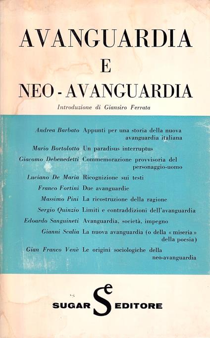 Avanguardia e Neo-avanguardia - copertina