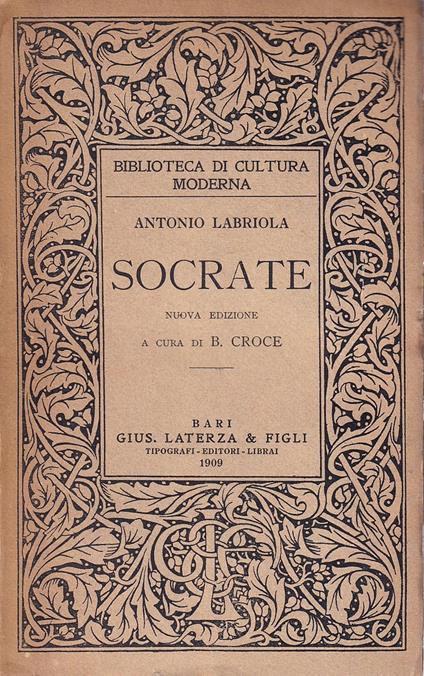 Socrate - Antonio Labriola - copertina
