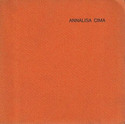 Annalisa Cima - Alberto Sartoris - copertina