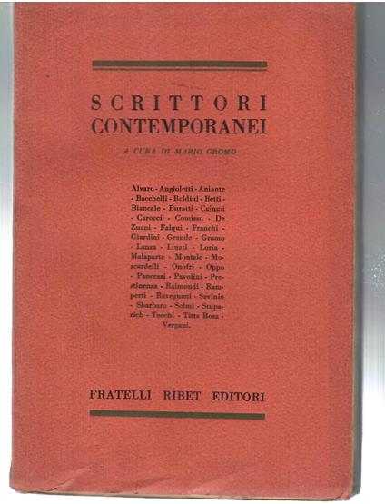 Scrittori Contemporanei - copertina