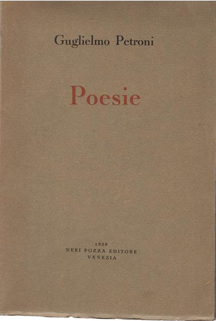 Poesie - Guglielmo Petroni - copertina