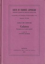 Galatea. Poemetto in 5 canti inediti