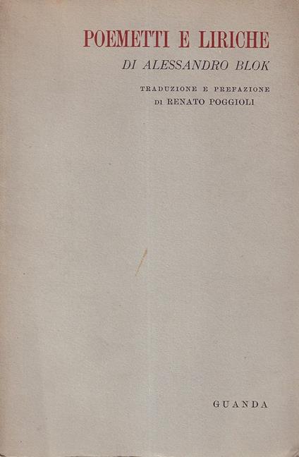 Poemetti e liriche - Aleksandr Blok - copertina